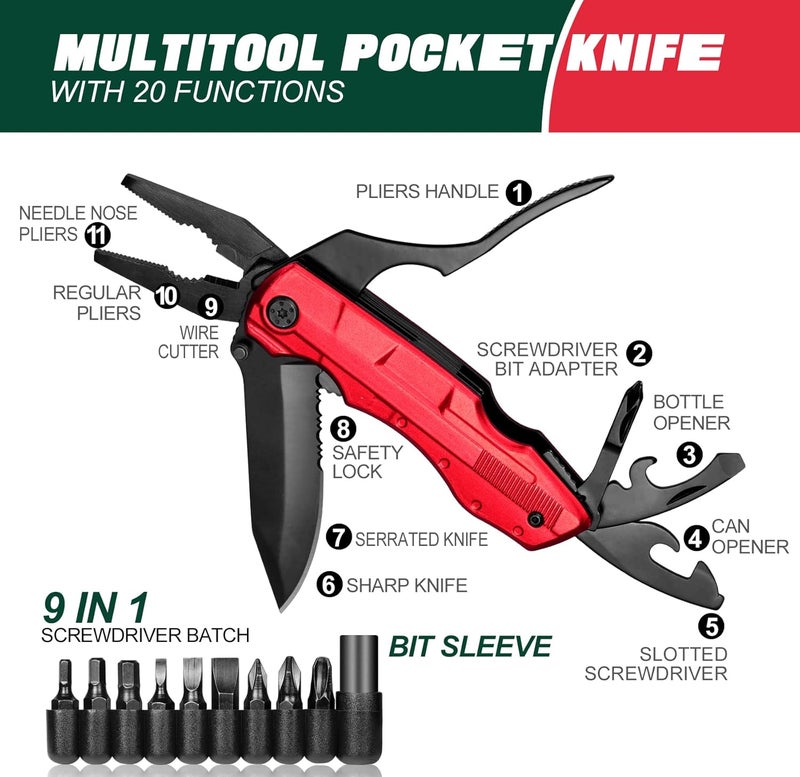 LAGERFEY Gifts for Men Him Dad, Stocking Stuffers for Men, Multitool Pocket Knife, Christmas Anniversary Birthday Gifts for Man Husband Boyfriend, Fathers Day Mens Gift, Camping Hunting Gift, Cool Stuff - Image 2